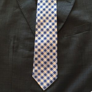 Tommy Hilfiger Blue/White Check SILK Tie